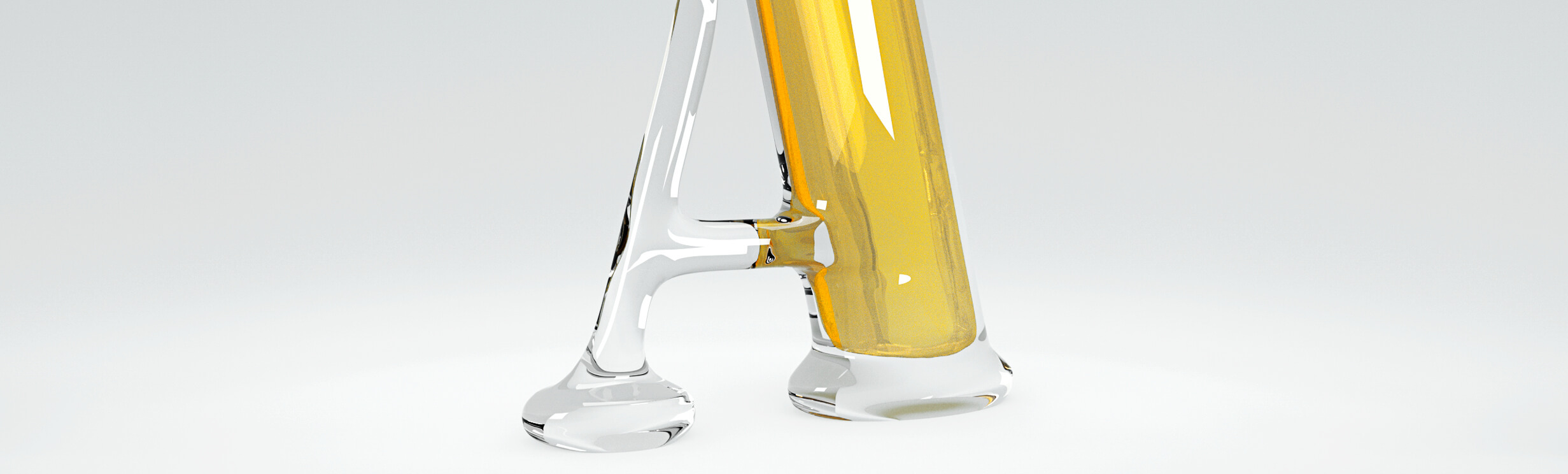 Buchstabe A symbolhaft umgesetzt